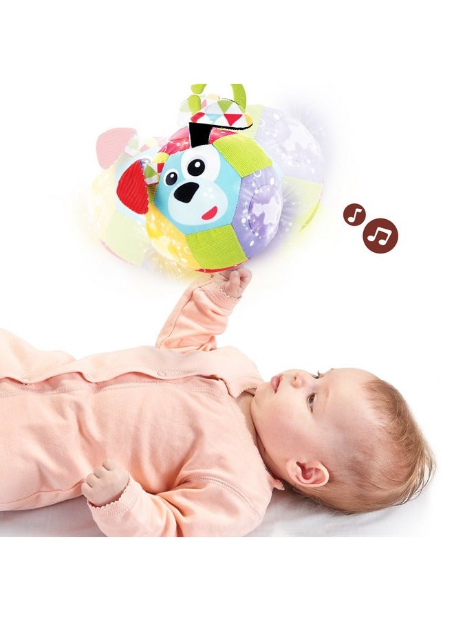 Yookidoo Yookidoo Baby Lights N' Music Friends Ball A Soft Newborn Musical Ball Toy with Flashing Stars and Three Friendly Farm Animals. Ideal for Floor Play, Stroller Or Crib.  - Image 4