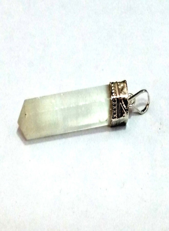 ASTROGHAR Selenite crystal pencil shaped pendant for men & women - Image 1