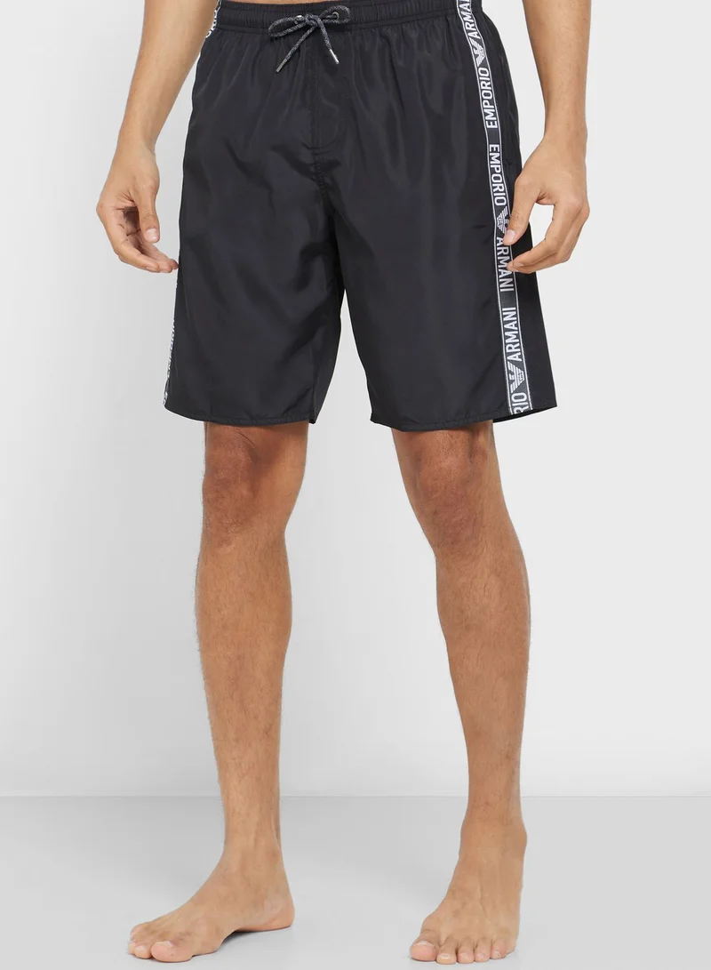 EMPORIO ARMANI Logo Tape Swim Shorts