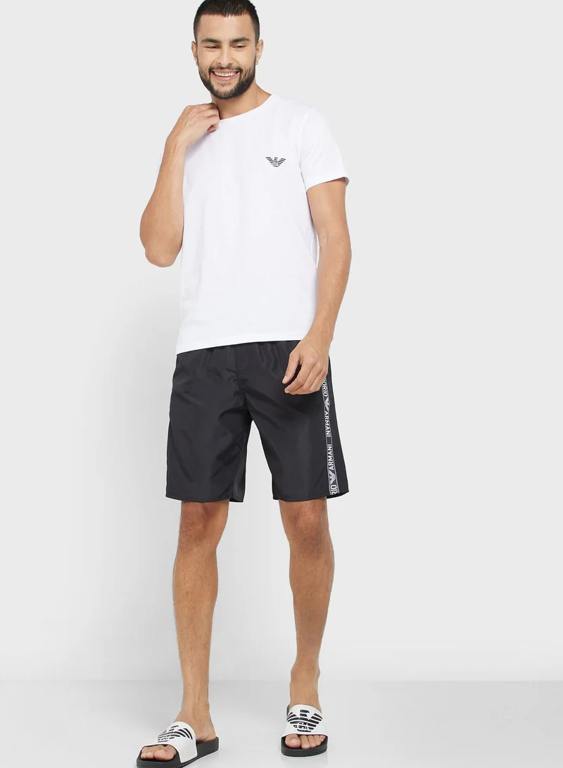 EMPORIO ARMANI Logo Tape Swim Shorts
