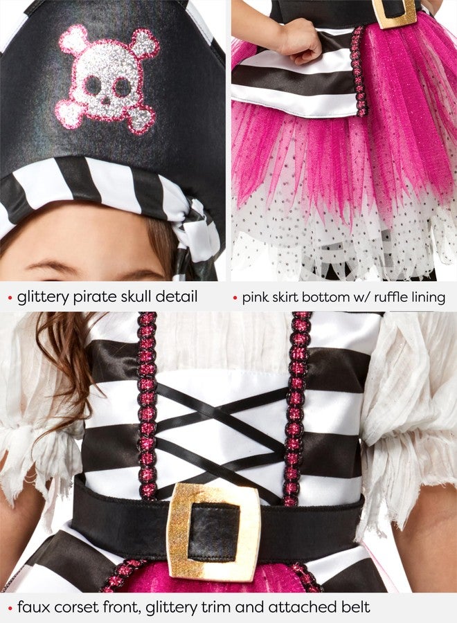 Rubies Little Pirate Girl Costume Dress for Toddlers, Girl's 4T - Image 2