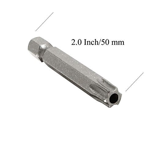 XMHF1/4- Inch Hex Shank Torx T40 S2 Steel Security Screwdriver Bit 50mm Long 10Pcs - Image 2
