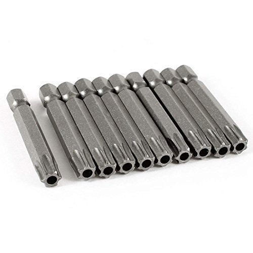 XMHF1/4- Inch Hex Shank Torx T40 S2 Steel Security Screwdriver Bit 50mm Long 10Pcs - Image 5