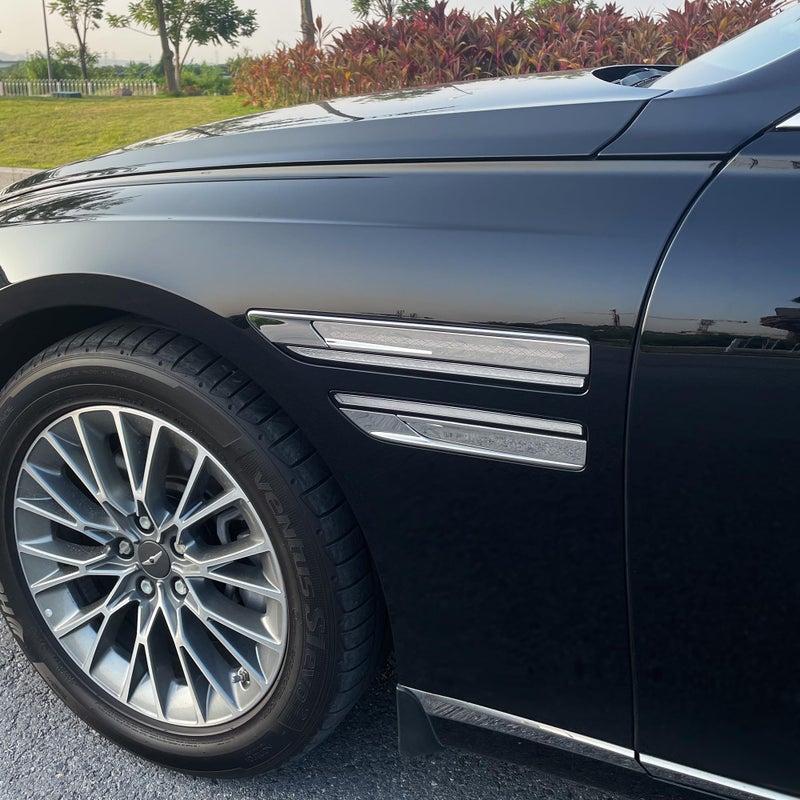 Generic CHURSIR Genesis G80 2020-2023 Front Fender Trim Chrome Pillar Molding Left & Right Side Set  - Image 1