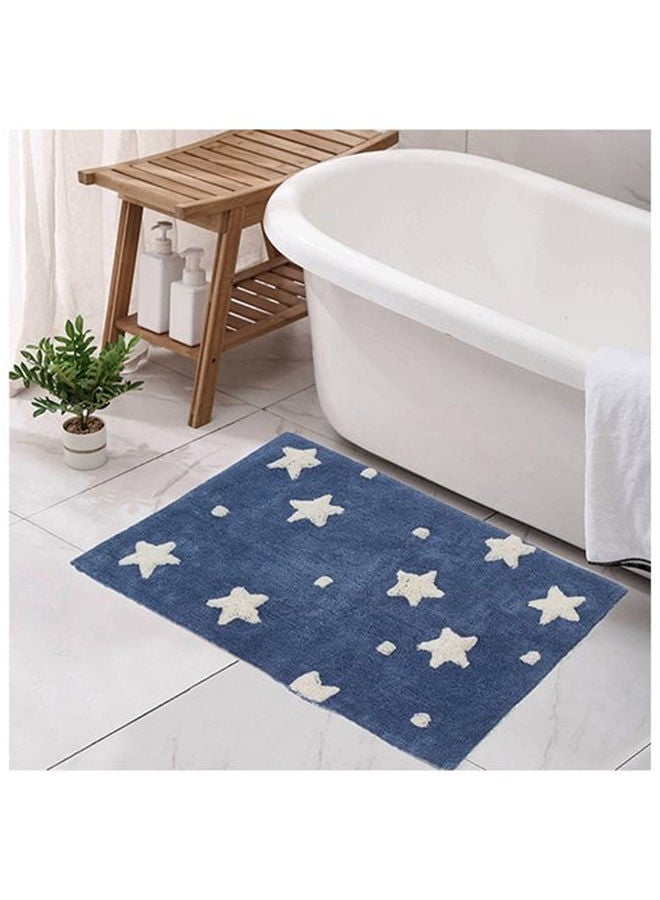 Pan Home Star Tufted Bath Mat Blue 50X80cm - Image 1