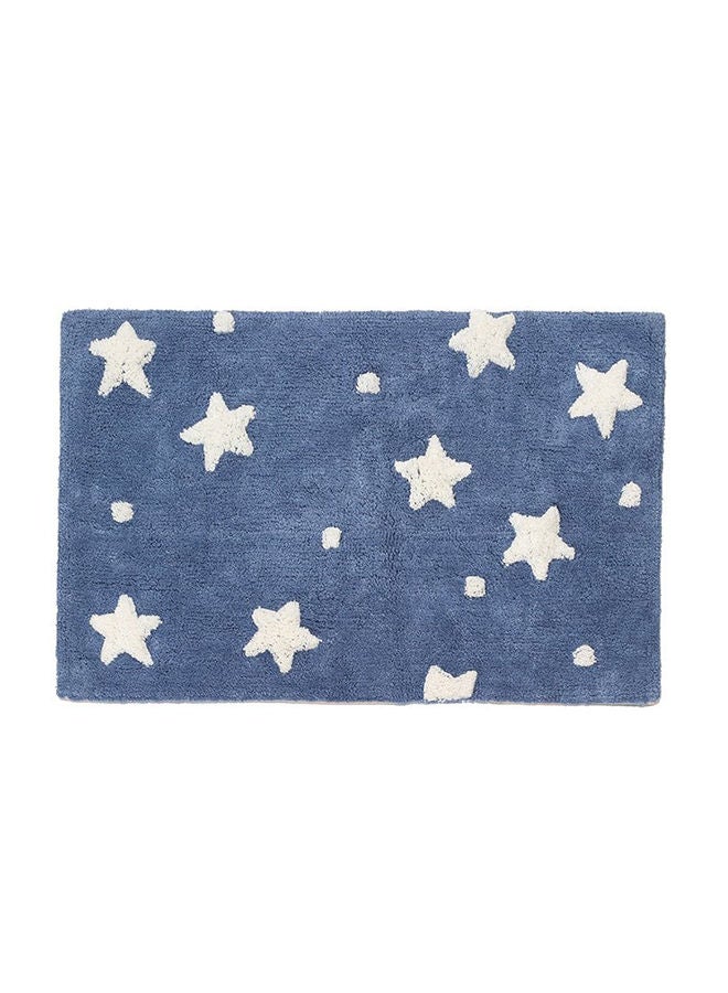 Pan Home Star Tufted Bath Mat Blue 50X80cm - Image 2