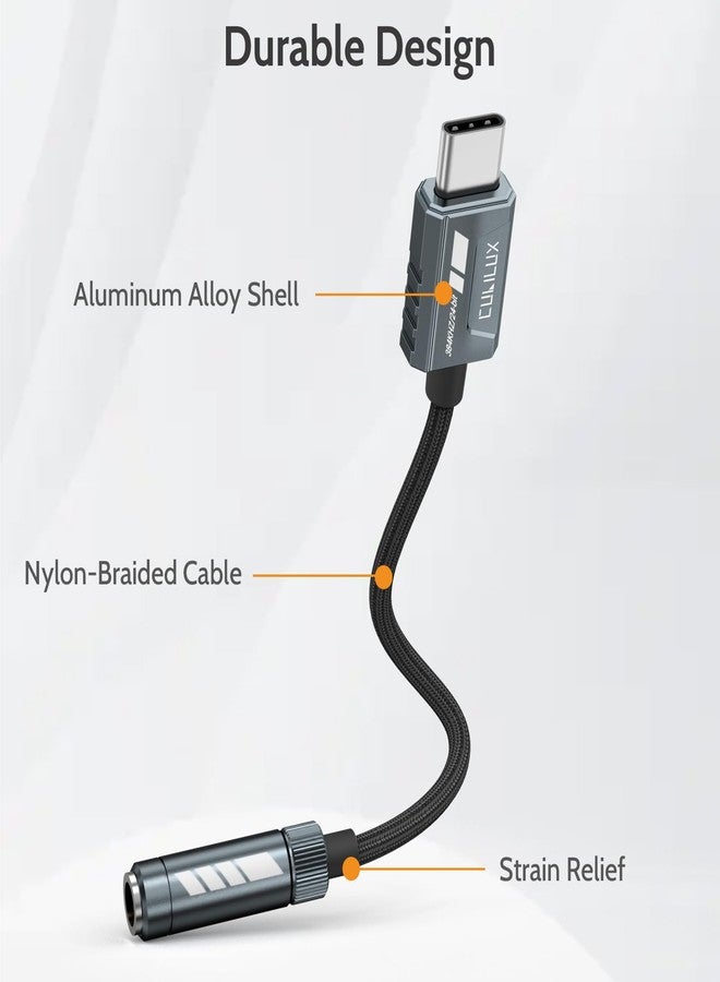Cubilux 384kHz/24-bit USB C Headphone Adapter, Type C to 3.5mm TRRS Microphone Converter, Audio Adapter Compatible with iPhone 16/15, iPad Pro 13/12.9/11 iPad Air 13/5th/4th, Galaxy S25/S24, Pixel 9/8 - Image 3