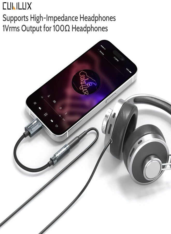 Cubilux 384kHz/24-bit USB C Headphone Adapter, Type C to 3.5mm TRRS Microphone Converter, Audio Adapter Compatible with iPhone 16/15, iPad Pro 13/12.9/11 iPad Air 13/5th/4th, Galaxy S25/S24, Pixel 9/8 - Image 2