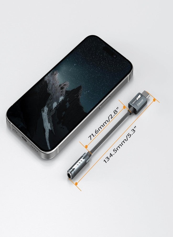 Cubilux 384kHz/24-bit USB C Headphone Adapter, Type C to 3.5mm TRRS Microphone Converter, Audio Adapter Compatible with iPhone 16/15, iPad Pro 13/12.9/11 iPad Air 13/5th/4th, Galaxy S25/S24, Pixel 9/8 - Image 4