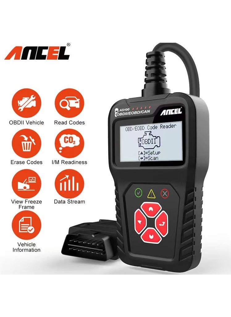 Ancel - OBD2 Scanner Code Reader Scanner Check Engine Fault Diagnostic Tool - Image 1
