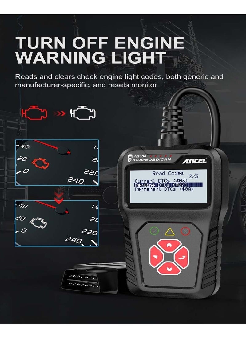 Ancel - OBD2 Scanner Code Reader Scanner Check Engine Fault Diagnostic Tool - Image 1