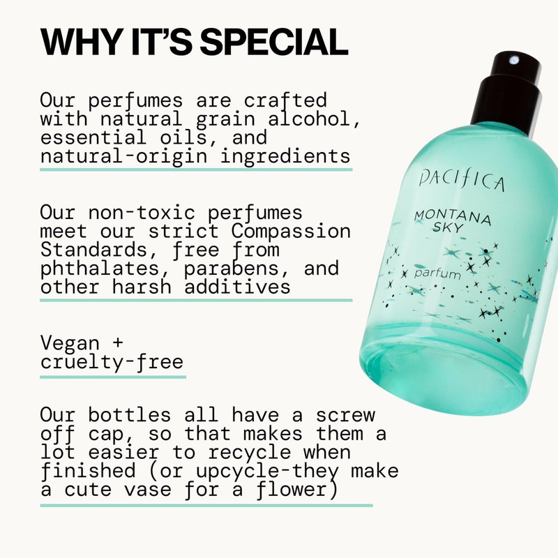 Pacifica Montana Sky Spray Perfume â€“ Clean Vegan Fragrance for Women with Cedarwood & Sage â€“ Grounding Earthy Woodsy Scent w/Cedarwood, Black Pepper, Sage, Cruelty-Free & Long-Lasting, 2 fl oz - Image 2