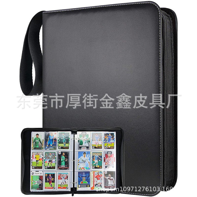 Pokemon Card Album PU Zipper Binder Collectible Portfolio Black