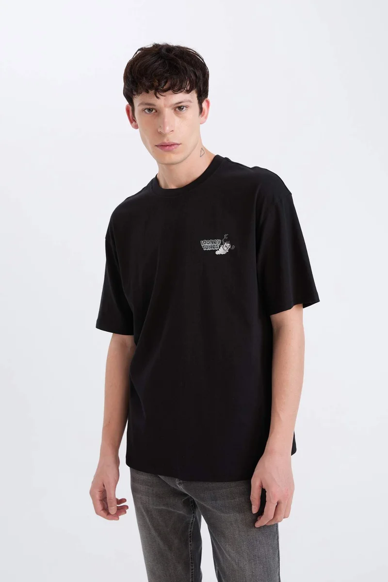 DeFacto Looney Tunes Boxy Fit Crew Neck Back Printed T-Shirt