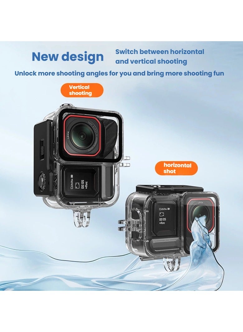 general Suitable for Insta360 Ace Pro2 Waterproof Case Sports Camera Dive Case Accessories Underwater Shooting Case 45m Waterproof HD Imaging - Image 2