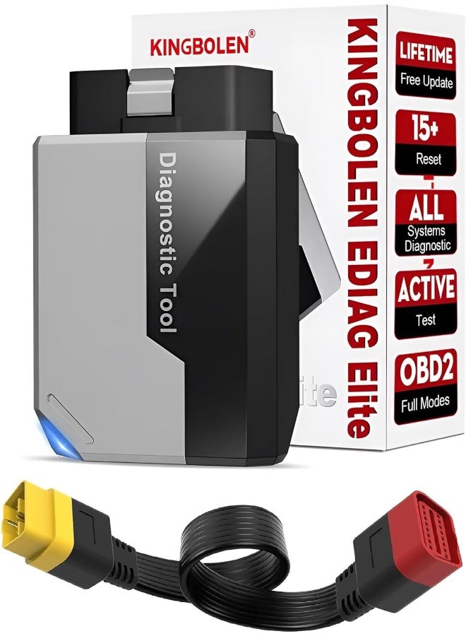 XPR3SS EDIAG Elite OBD2 Scanner + 16 Pin Flat Ribbon Extension Cord Bluetooth Diagnostic Check Engine Scan Tool  - Image 1