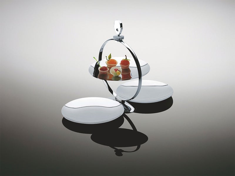 Alessi "Fatman" Folding Cake Stand in 18/10 Stainless Steel Mirror Polished With Decoration, Multicolor - Image 3