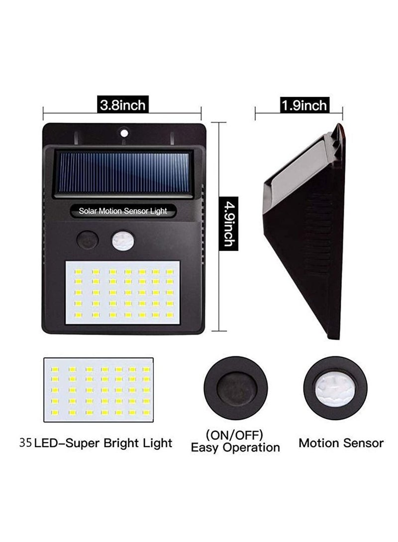 4 Pack - 35 Led Solar Lights Outdoor Waterproof Solar Motion Sensor Light Wireless Lights Outside Wall Lamp For Driveway Patio Garden Path  - Image 5