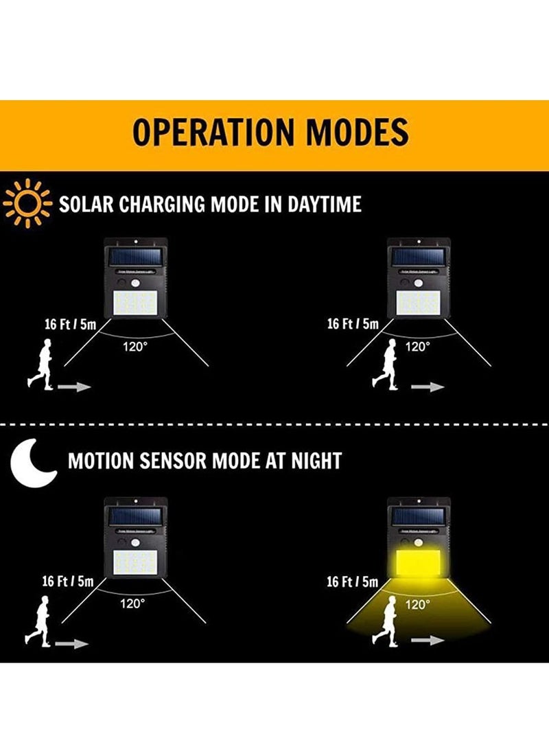 4 Pack - 35 Led Solar Lights Outdoor Waterproof Solar Motion Sensor Light Wireless Lights Outside Wall Lamp For Driveway Patio Garden Path  - Image 4