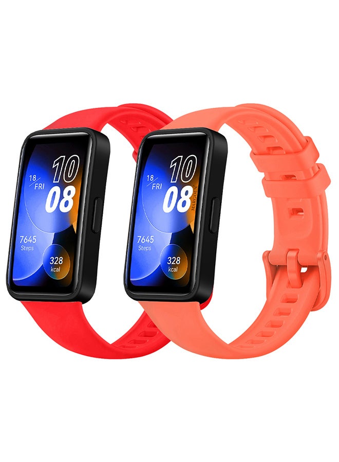 CATANES 2 Packs Of Huawei Band 8 and Band 9 Watch Band for Men Women Sport Watch Strap Lightweight Silicone Replacement Band Multicolour - Image 2