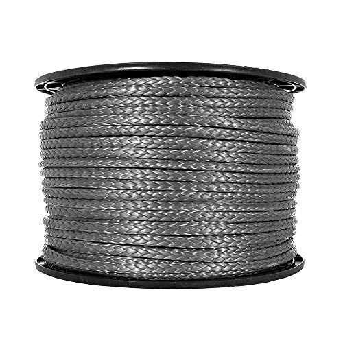 Rope & Cord 12-Strand DYMAX Rope | Gray | 10, 25, 50, 100, 600 ft | ½, ¼, 1/8, 3/8, 5/16 in | Made in The USA - Image 1