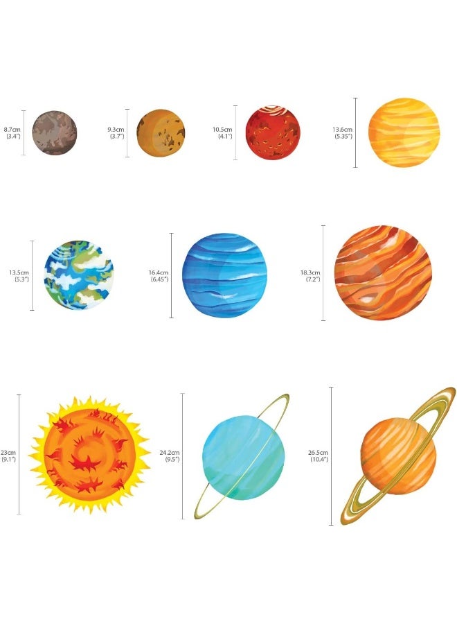 Decowall DW-1501S The Solar System Kids Wall Stickers Wall Decals Peel and Stick Removable Wall Stickers for Kids Nursery Bedroom Living Room (Medium) - Image 5