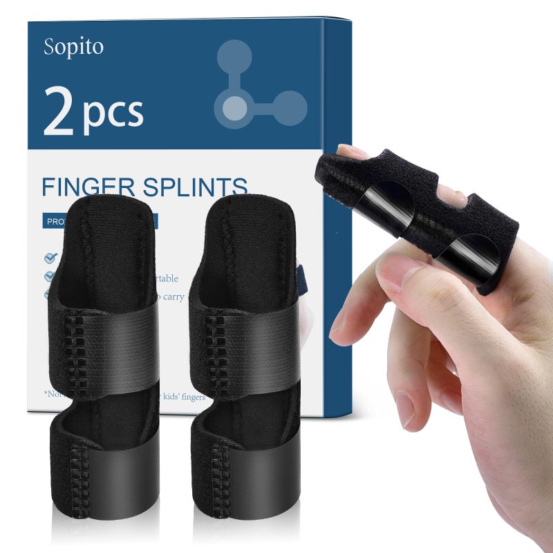 Finger Splint 2pcs Finger Brace Support Stabilizer for Index Middle Ring Fingers Straightening Arthritis Knuckle Immobilization