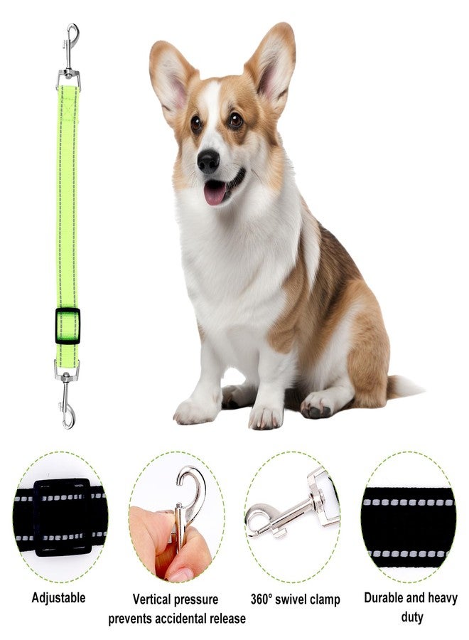 lasuroa 3pcs Dog Prong Collar Safety Clip, Adjustable Reflective Nylon Leash Extender Strap with Metal Dual Clasps 360° Rotatable Dog Harness Connector for Pet Walking Running and Hiking - Image 3