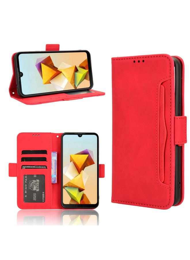 Green Tiger For ZTE Blade A33s Skin Feel Calf Texture Card Slots Leather Phone Case(Red)