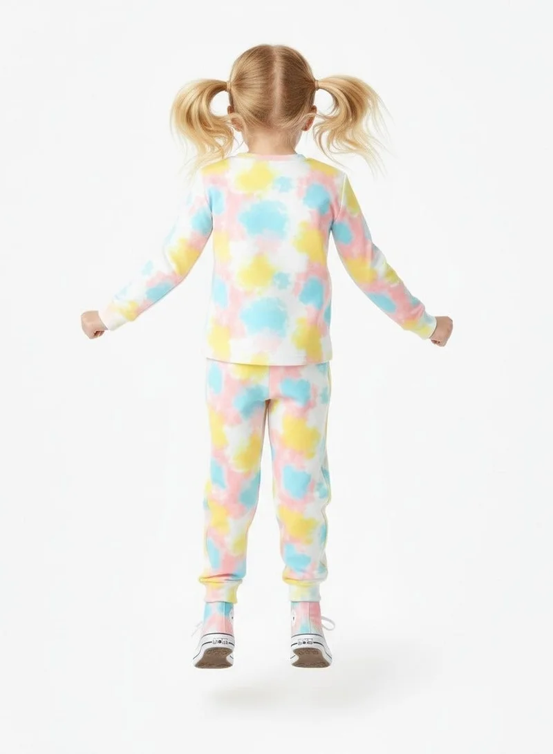 بيبي كلو طقم بناتي دريم باستيل مصبوغ بالرباط قطعتين