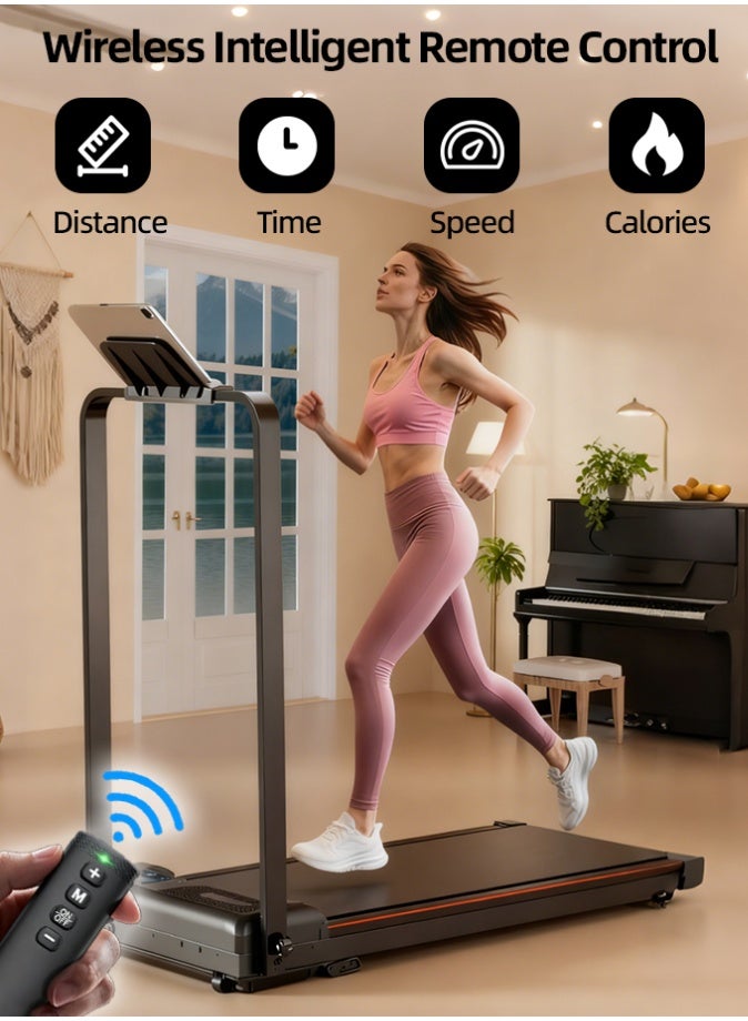 Favarey Treadmill with Incline Walking Pad with 8% Incline Portable Under Desk Treadmill Foldable Treadmills for Home and Office 2.0 HP Quiet Walking Pad Treadmill with 300 LBS Capacity 1-6 km/h iPad Holder - Image 2
