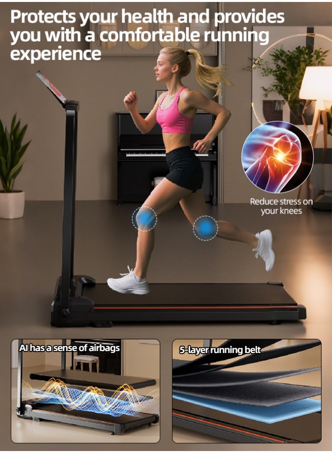 Favarey Treadmill with Incline Walking Pad with 8% Incline Portable Under Desk Treadmill Foldable Treadmills for Home and Office 2.0 HP Quiet Walking Pad Treadmill with 300 LBS Capacity 1-6 km/h iPad Holder - Image 5