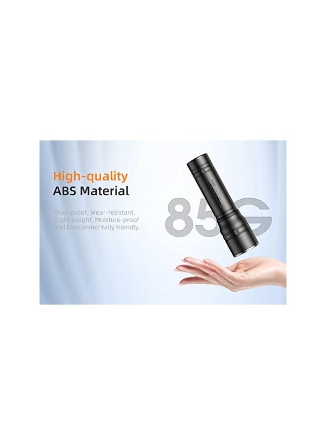 promass LED Flashlight, USB Rechargeable Flashlights, Bright Lightweight Flash Light, 4 Modes Tactical Waterproof Handheld Flashlight for Camping, Running, Hiking and Emergencies (Black) (Black) - Image 3