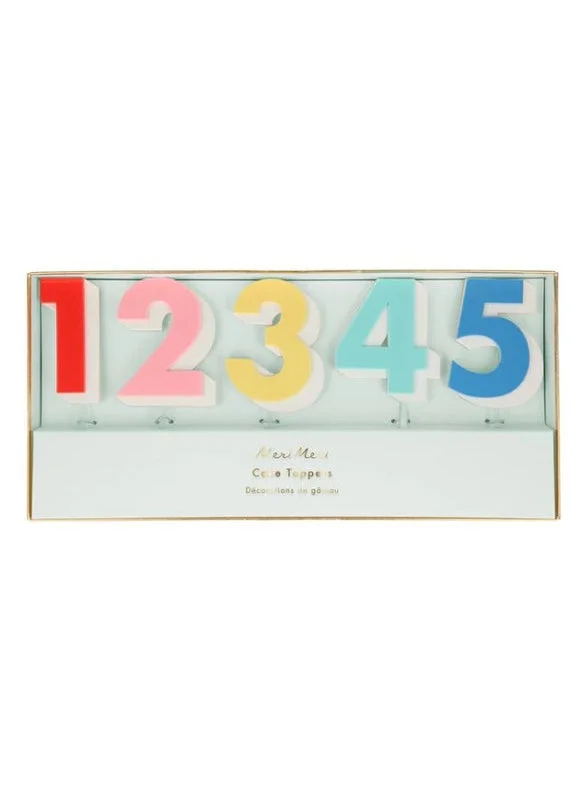 Meri Meri Rainbow Number Acrylic Toppers