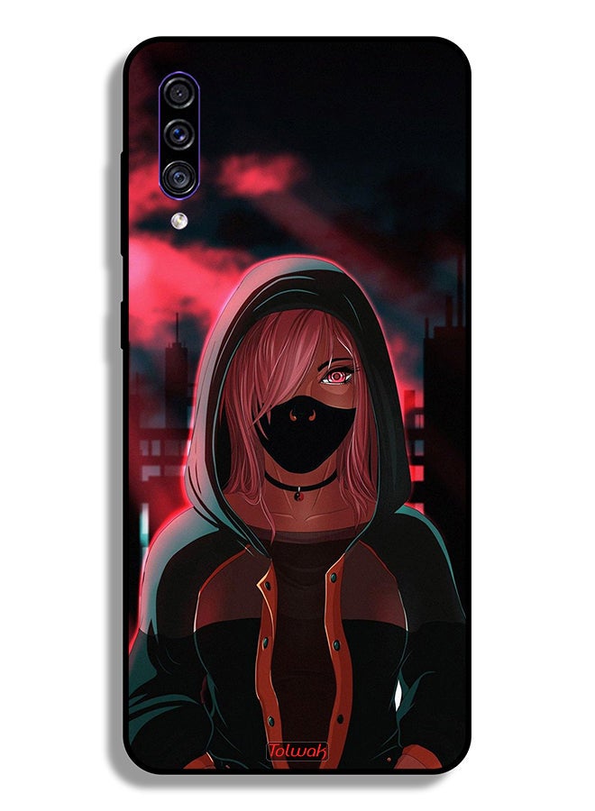 Tolwak Samsung Galaxy A30s Protective Case Cover Girl Wear Mask Art - Image 1