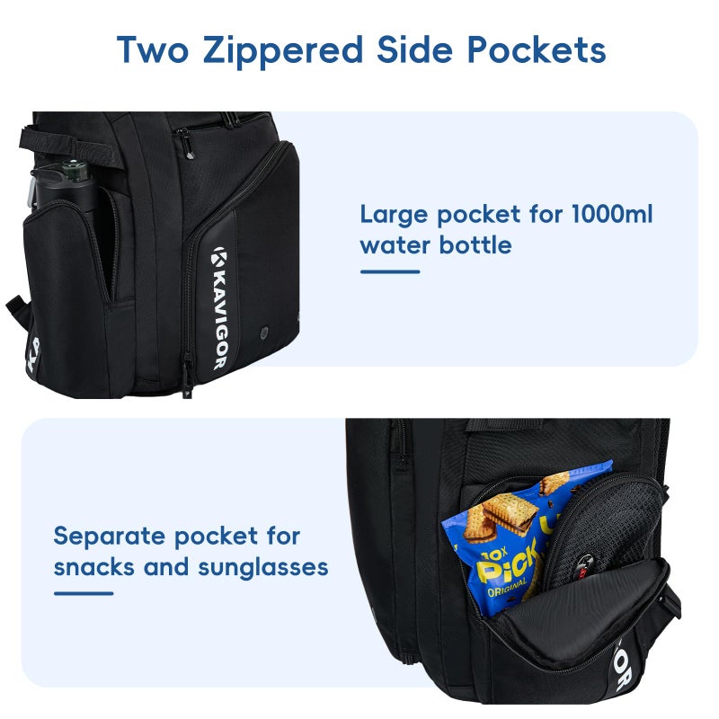 KAVIGOR Baseball Bag for Youth and Adult, Softball Bag 50L Large Capacity Holds 4 Bats, Equipment Backpack with Shoes Compartment - Image 5