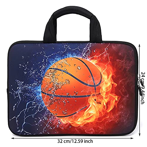 Baocool 11" 11.6" 12" 12.1" 12.5" inch Laptop Carrying Bag Chromebook Case Notebook Ultrabook Bag Tablet Cover Neoprene Fit Samsung Google Acer HP DELL Lenovo Asus (11 11.6 12.1 12.2 inch, Basketball) - Image 4