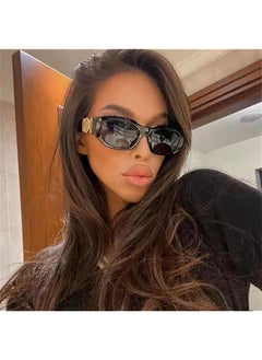 FEISEDY Small Square Sunglasses for Women Men Vintage Trendy Irregular Sunglasses B2322  - Image 2