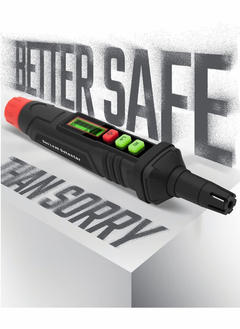 Excefore - Gas Leak Detector, Natural Gas Detector with Audible & Visual Alarm, Portable Gas Sniffer to Locate Combustible Gas Leak Sources Like Methane, Propane for Home(Includes Battery x2)- Black - Image 1