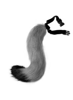 Generic Fox Cat Ears Tail Cosplay Set Handmade Accessories Black and white  - Image 5