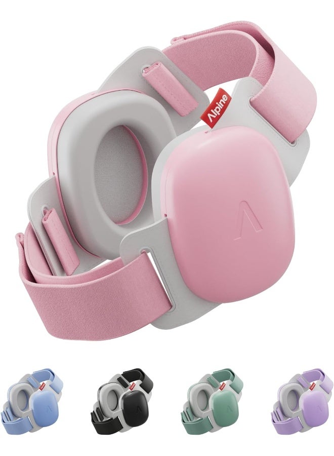 Alpine Muffy Baby Ear Defenders - 24dB, CE & UKCA Certified - Improved Baby Headphones for Noise Cancelling, Safe & Soothing Hearing Protection, Ideal for Travel, Approved by Babies - Pink - Image 1