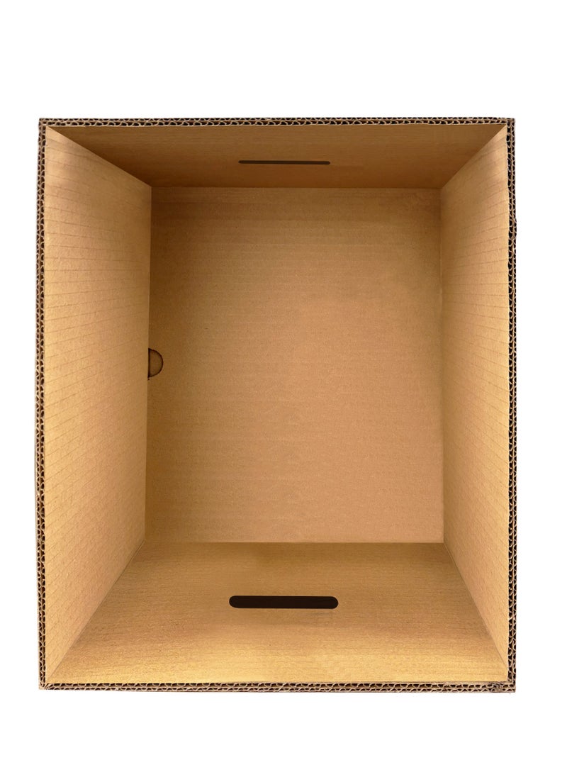 Baddar - 10 Pcs, Pack & Move Premium Cardboard Boxes with Base and Lid For Transport and Storage (35.5 × 30 × 25 cm) - Image 1