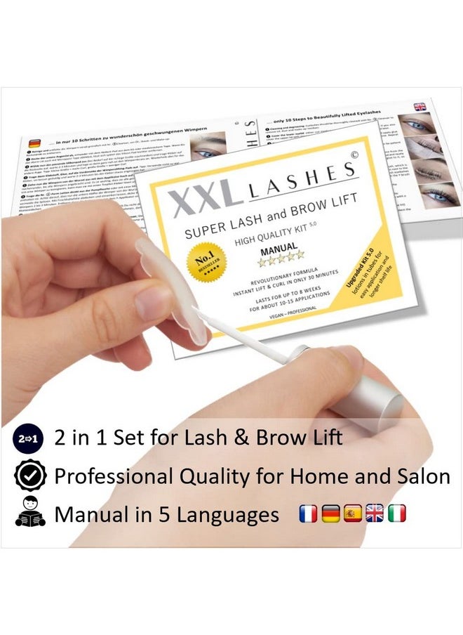XXL Lashes - Super Lash & Brow Lift Kit Eyelash Extension Lifting And Perm Kit New Formula Easy For Beginners And Professionals. Reaction Time 56 Min Set For 1215 Use With Detailed Instructions - Image 1