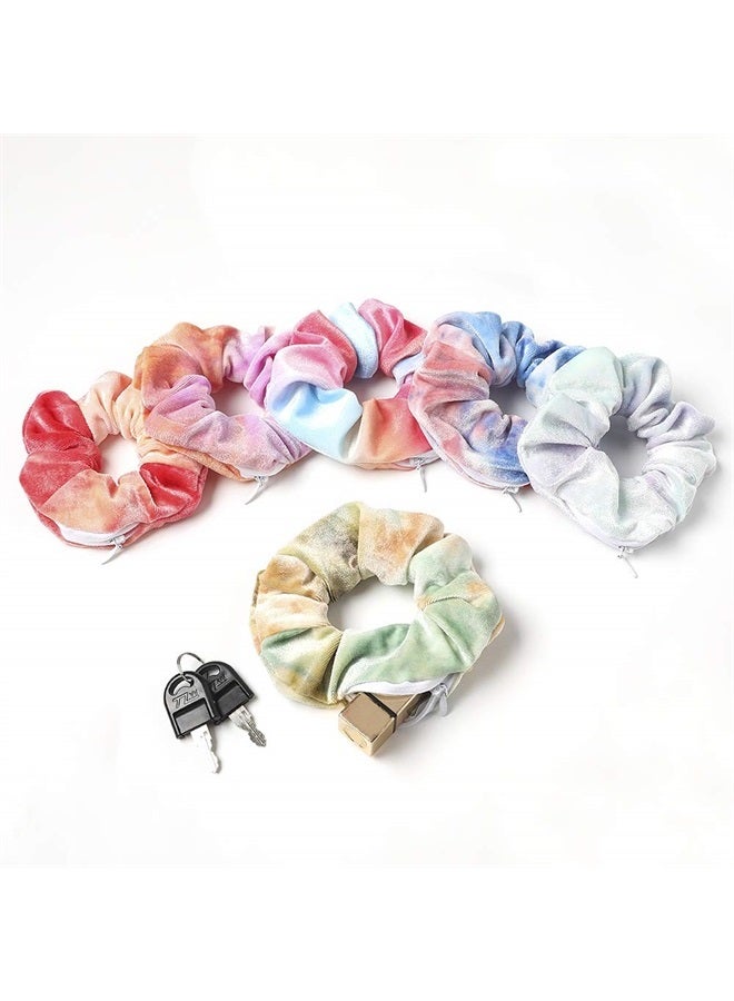 Ivyu Velvet Pocket Scrunchies with Zipper Stash Scrunchy Hair Ties (LOBAB-011) - Image 1