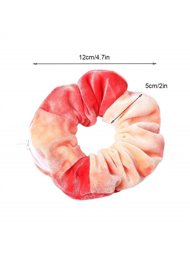 Ivyu Velvet Pocket Scrunchies with Zipper Stash Scrunchy Hair Ties (LOBAB-011) - Image 4
