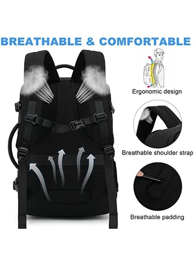 erorex 17.3 Inch Travel Laptop Backpack Expandable Large Business Computer Bag With Usb Charging Port Water Resistant College School Bookbag Durable Gifts For Men Women  - Image 3