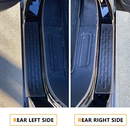 RERPRO حراس حماية عتبة الباب RERPRO لسيارة فورد برونكو 4 أبواب 2021 2022 2023 2024 2025 ملحقات عتبة الدخول الأمامية والخلفية لوحة خدش عتبة الباب غطاء واقي لدواسة الترحيب لبرونكو 4 أبواب، 4 قطع باللون الأسود - Image 4