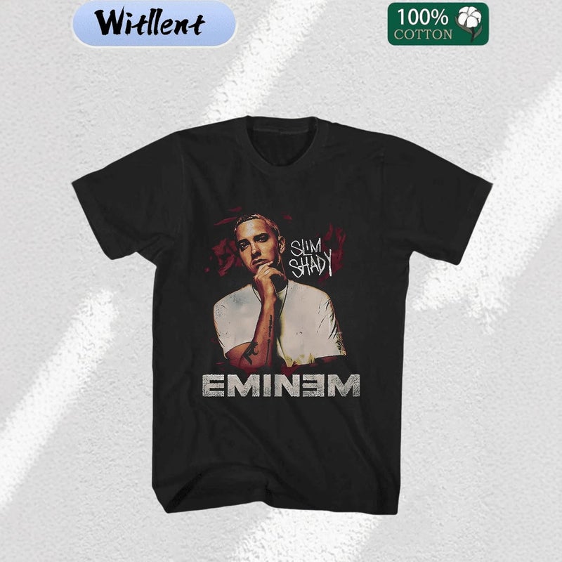 Rapper Eminem Independent Station Eminem Print T-Shirt Hip-Hop Printed T-Shirt - Image 3
