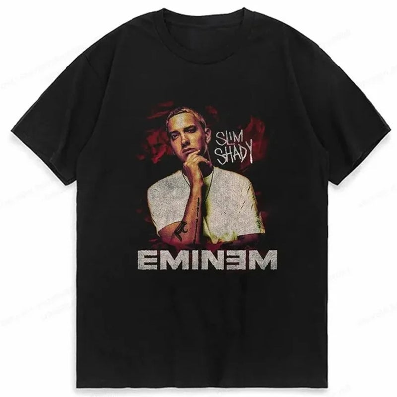 Rapper Eminem Independent Station Eminem Print T-Shirt Hip-Hop Printed T-Shirt - Image 2