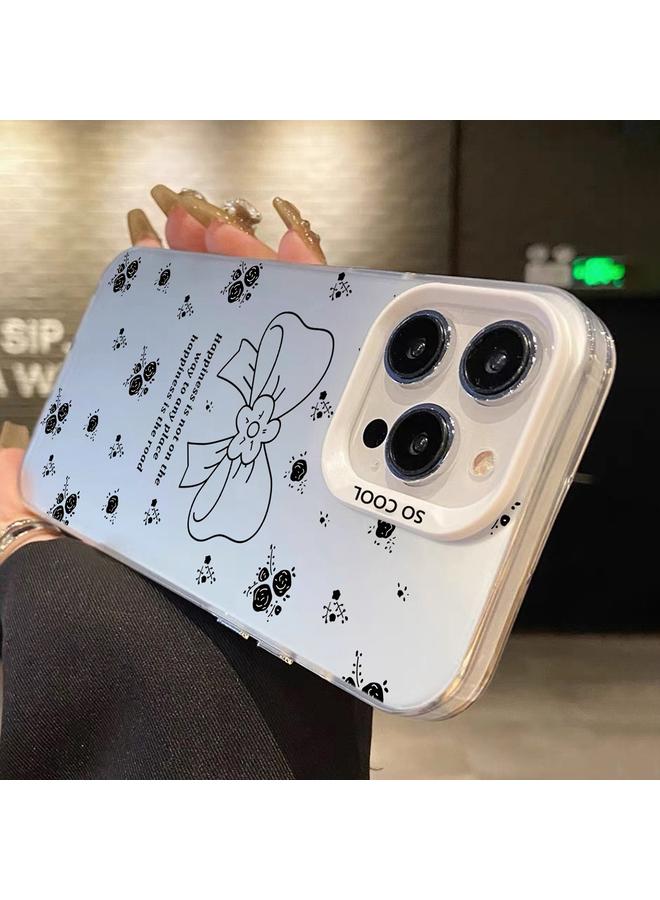 S-TOP Case For iPhone 15 Plus Silver Painting PC Hybrid TPU Phone Case - Image 2